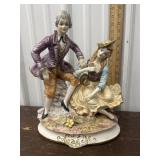 Capodimonte porcelain Victorian figure