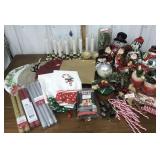 Christmas decor- candles, Candy canes, Santa