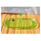 Vintage Green Depression Uranium Glass Handled
