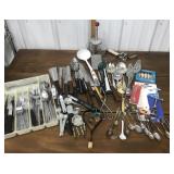 Flatware, knives, souvenir spoons, kitchen