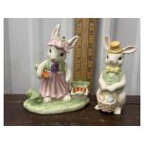 Lenox girl bunny and bunny with basket