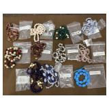 Stone necklaces some with matching earrings or