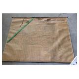 1920 New York State roll up wall map -  damaged /