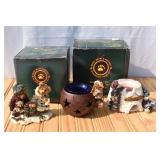 Boyds Bears Candle Holders & Figurine. 1994-1997