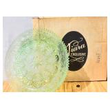 NOS Indiana Glass Light Green Tiara Deviled Egg