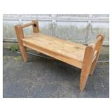 Wooden boot bench approx. 46x16x26