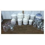 Goose/Geese canisters, glasses *not all perfect