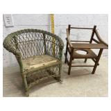 Childï¿½s Wicker Rocker & Potty Chair