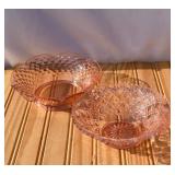 Two Pink Depression Glass Bowls