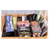 Box of random/guy type stuff, Knife/laser