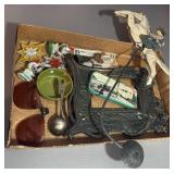 Mics lot, picture, frame, fossil tin, vintage