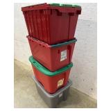 Four Clean Storage Tubs