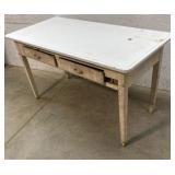 Enamel Top Two Drawer Kitchen Table  56/27/32