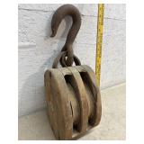 Large Wooden Pulley