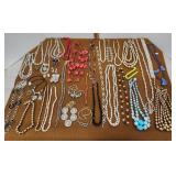 Costume jewelry necklaces  earrings  etc