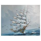 Nautical canvas painting-signed