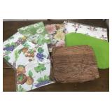 New Vinyl tablecloths, place mats- assorted sizes