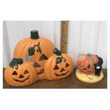 House of Lloyd ceramic Halloween candle holders