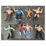 8 wrestling figures Titan Sports Inc.