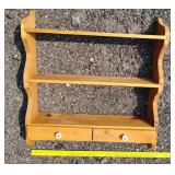 Small wooden wall shelf