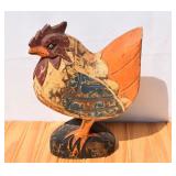 Folk Art Wooden Rooster