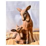Doe & Fawn Ceramic Night Light/Lamp. Vintage
