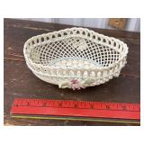 1 Belleek basket dishe