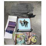 Wrestling figures, arena, magazines, posters,