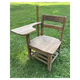 Wooden school desk