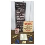 Box of misc Signs