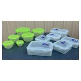 New Lock and Lock 6 piece storage set with green