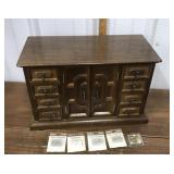 Wooden jewelry box, earring backs