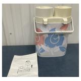 NOS vintage Tupperware Twin Airpot with paperwork