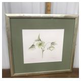 Signed floral artwork *frame not perfect