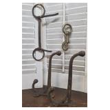 2 Harness Hooks, Horse Bit & Brass Snap