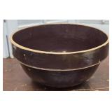 Brown stoneware batter bowl - nice