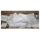 Box Antique linens found in cedar chest - very