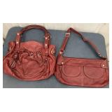 2 burgundy purses- B Makowsky & Maxx NY