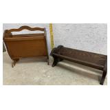 Magazine Stand & Oak Book Rack