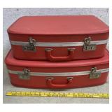 2 Retro Suitcases $ donated to candor food pantry