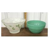 Dasinski signed MCM & Beehive bowl- vintage glass