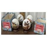 4 Season Porcelain Eggs Birds