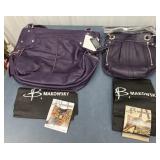 B Makowsky - 2 NEW purple purses