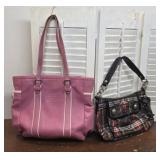 2 Coach bags / bags - the pink bag shows use