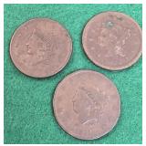 1831, 1838, 1851 Large Cents