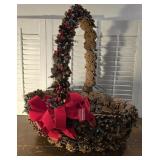 Huge wire basket pine cones - could use more