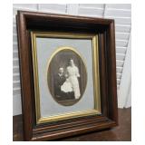 Gorgeous antique deep Walnut framed family photo