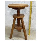 All Wood Swivel Stool