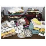 HUGE LOT - Tablecloths, table runners, towels,