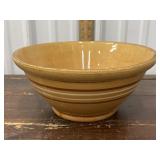 Yellow ware banded bowl